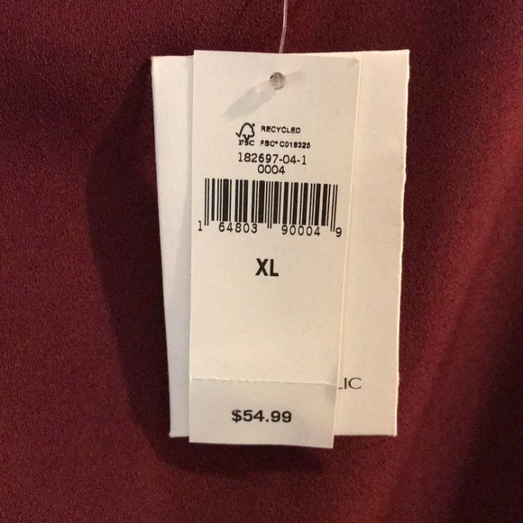 Banana Republic Sleeveless High-Neck Faux Cape Blouse Size X-Large NWT - Picture 6 of 6